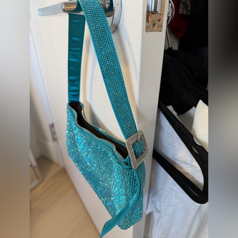 Dolls Kill Teal Sparkle Beaded Shoulder Bag (NEW WITHOUT TAGS)